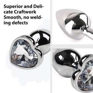 Анальная пробка Sexbay Private Label из металла с тремя драгоценными камнями, расширитель для ануса, секс-игрушка для мужчин и женщин - Product Image 4