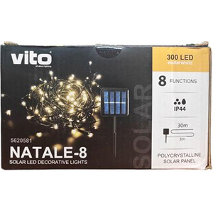 Solar Christmas <b>Lights</b> 300 LED Warm White 2700K 30M 1.2V IP44 Outdoor <b>String</b> <b>Lights</b> - Product Image 2