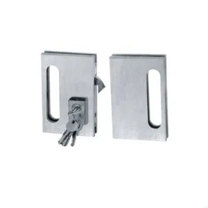 安全不锈钢无框滑动玻璃门锁中国供应商硬件