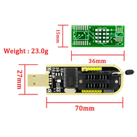 Module programmeur USB CH 341A pour EEPROM Flash BIOS séries 24 25 + pince de test SOIC8 SOP8 pour EEPROM 93CXX / 25CXX / 24CXX