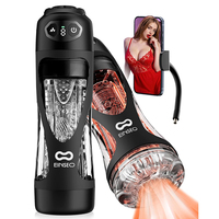 Appareil de masturbation masculin à succion avec contrôle par application AI, stimulateur de poche pour hommes avec support pour téléphone portable