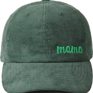 Gorra de Béisbol de Pana 100% Algodón con Diseños Personalizados de Fotos Bordadas Estilo Deportivo Argyle/Puntos para Unisex (1692 3D Hello-Tan) - Product Image 4