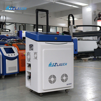 Machine de nettoyage au laser à fibre HJZ LASER pour acier inoxydable, pierre, métal - Puissance 300W-1000W, 15-30m/h, élimination des oxydes