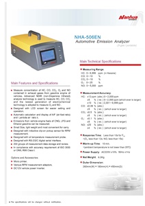 Araç egzoz test cihazları için taşınabilir NHA-506 110V/220V otomotiv araç egzoz gazı analizörü HC/CO/<span class=keywords><strong>CO2</strong></span>/O2/hayır gaz analizörleri - Product Image 6