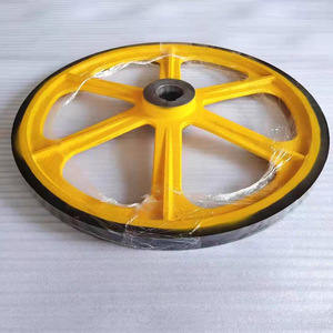 Shanghai Zhongye Escalator Friction Wheel 497*30 Aluminium Construction <b>Elevator</b> <b>Part</b> Pulling Type Industrial Design - Product Image 1
