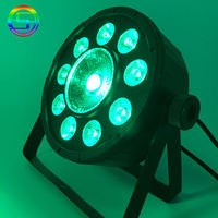 Matériel d'éclairage SC DJ 9 + 1 pièces LED rond Par peut éclairer rvb 3 en 1 9*3W plastique coloré effet stroboscopique lumière de scène avec contrôle DMX