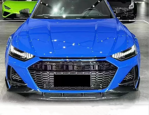 Lèvre avant en carbone RS6 C8 Avant, séparateurs de pare-chocs avant pour Audi <span class=keywords><strong>RS7</strong></span> 2019-23 - Product Image 2