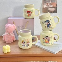 Tasse en céramique Xiaoxin à finition miroir, style dessin animé mignon, grande capacité, résistante aux hautes températures, compatible micro-ondes, pratique