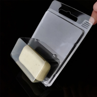 Emballage en blister transparent en PET recyclé en gros, boîte en plastique à clapet pour savon