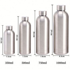 Custom Logo 500ml Drink Bottle 304 Stainless Steel Double Wall Vaccum Flask Thermal <b>Rubber</b> Paint <b>Matte</b> Sports Water Bottle - Product Image 4