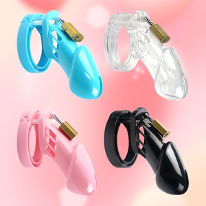 男性用貞操帯 ショートプラスチック防水ケージ ロック式コックケージ SM BDSM 大人のおもちゃ 貞操ベルト 男性用 安全で快適 - Product Image 1