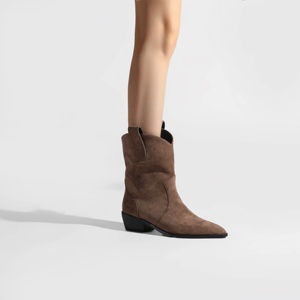 Bottines de cow-boy style American Babe, bottines à talon carré tendance pour festival, bottines polyvalentes multicolores style rétro - Product Image 2