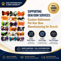 Noeuds pour animaux de compagnie Halloween : Élastiques doux et extensibles anti-traction pour chiens et chats, motifs citrouille, fantôme, chauve-souris, pour fêtes et accessoires photo
