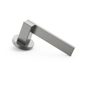 <span class=keywords><strong>Maniglia</strong></span> per <span class=keywords><strong>porta</strong></span> ISILINE in nichel nero spazzolato con base a blocco e rozetta rotonda per camera da letto dei bambini - Product Image 3