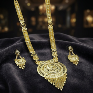 Venta al por mayor de moda 14K 18K 24K Micro Gold Filled Jewelry Set, conjunto de joyería de diseño tradicional, Micro Gold Forming Long Necklaces. - Product Image 3