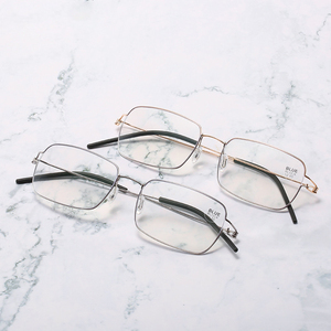 Lunettes de <span class=keywords><strong>lecture</strong></span> unisexe Shoneray à monture rectangulaire en métal mince, anti-lumière bleue, pour presbytie, verres blancs, confortables pour le nez - Product Image 1