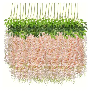 Bunga wisteria buatan, festival pernikahan, bunga buatan wisteria dalam dan luar ruangan