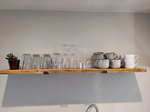 228*120mm Industrial Handmade Rustic Shelf Bracket Reclaimed Scaffold Board <strong>Shelves</strong> Solid Complete with Brackets Bookshelf - Product Image 5