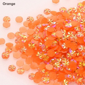 Strass en résine scintillante à dos plat, perles rondes, coupe parfaite, couleur pêche clair AB, pour l'art des ongles et les loisirs créatifs en Pologne - Product Image 6