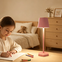 Lampe de bureau LED rechargeable à commande tactile sans fil Type-C, 3 températures de couleur, luminosité progressive, ABS, style moderne et épuré pour la maison