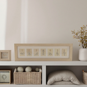 Cornice in Legno Fatta a Mano per il Primo Anno del Bambino, Decorazione da Parete Creativa, Souvenir per <span class=keywords><strong>Ricordi</strong></span> del <span class=keywords><strong>Neonato</strong></span> - Product Image 3