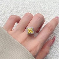 Bague élégante en cuivre et zircon, style trèfle à quatre feuilles, pour femmes, vente en gros d'usine de bijoux