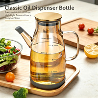 Accessoires de cuisine, verrerie, contenants sans BPA, verre borosilicate de haute qualité fait à la main, bouteilles distributrices d'huile d'olive avec poignée
