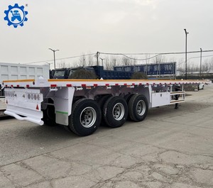 รถพ่วงพื้นเรียบสำหรับขนส่งตู้คอนเทนเนอร์ขนาด 40 ฟุต 3 เพลา ขายตรงจากโรงงาน - Product Image 5