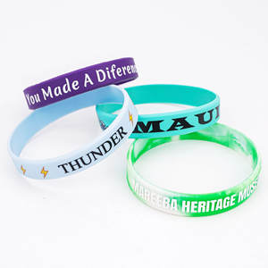 באיכות גבוהה עמיד מותאם אישית הבלטה בסגנון ימי ידידותי לסביבה מודפסת הודעה מסוגנן לוגו סיליקון <span class=keywords><strong>wristband</strong></span> - Product Image 2