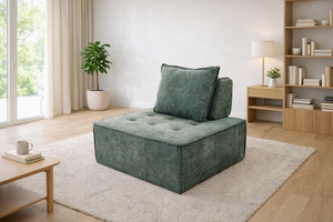 Premium Modern Armless Modular Lounge Seat, Vacuum Compressed Packed <b>for</b> Stylish Living Room Furniture Setup - Product Image 3