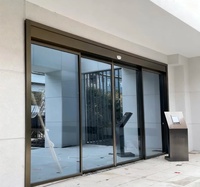 Puerta Corredera Panorámica de Vidrio con Motor Inteligente, de Aluminio, con Certificación CE, Eficiente Energéticamente, para Entrada Exterior, Estilo Moderno