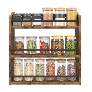 <span class=keywords><strong>Étagère</strong></span> <span class=keywords><strong>murale</strong></span> en bois <span class=keywords><strong>à</strong></span> 3 niveaux pour assaisonnements, organisateur de cuisine suspendu personnalisé pour armoire et garde-manger - Product Image 6