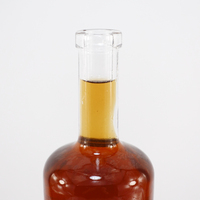 Bouteilles en verre de qualité supérieure 200ml 375ml 500ml 700ml 750ml Bouteilles en verre rondes vides pour vodka spiritueux whisky gin liqueur avec bouchons