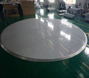 Plancher de danse rond en contreplaqué pour mariage, vente en gros, portable, à emboîtement, blanc, dalles de plancher de danse, dalles de plancher pour événements - Product Image 3