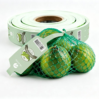 Étiquette en rouleau en plastique pour fruits, forme haltère ou nœud papillon, avec logo personnalisé imprimé, pour sacs en filet et emballage de gingembre