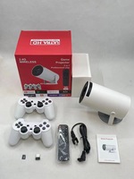 Projecteur de jeu 2 en 1, 1080P, portable, 300 lumens, 4-5 heures d'autonomie de la batterie, manettes de jeu sans fil 2.4G, système Android, home cinéma