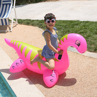 Flotteur de piscine gonflable dinosaure d'été en gros pour adulte, dragon à 2 poignées, jouet de piscine à monter pour enfant