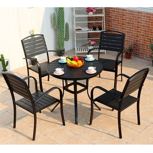 Nhà hàng đồ nội thất ghế và bảng với Ô ăn Patio <span class=keywords><strong>Stackable</strong></span> cafe ngoài trời vườn bộ - Product Image 3