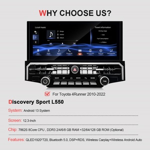 Autoradio Android Navihua 12,3 pouces, lecteur vidéo, GPS, navigation, Carplay pour Toyota 4Runner 2010-2022, Apple Carplay - Product Image 3