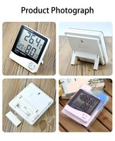 Meteran Kalibrasi Suhu & Kelembapan USB Monitor Higrometer Ruangan Termometer Digital IP64 Layar LCD Skala Suhu Ganda (C/F)
