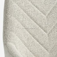 Chaise de salle à manger Nordic Boucle, fauteuil moderne rembourré, pieds en métal, chaise d'appoint confortable pour la maison, l'hôtel, le restaurant