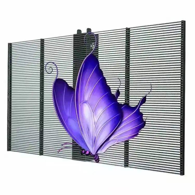 P3.9-7.8 Glass High Film On P2.5 LED transparent grille screen