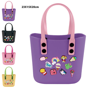 Bolso <span class=keywords><strong>de</strong></span> playa <span class=keywords><strong>de</strong></span> EVA ultraligero superventas 2026, mini bolso <span class=keywords><strong>de</strong></span> playa impermeable para mujer, almacenamiento DIY con agujeros para niños, bonito bolso <span class=keywords><strong>de</strong></span> playa - Product Image 1