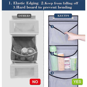 Paquete de 2 nuevos delineador de <span class=keywords><strong>esqueleto</strong></span> 5 rejilla bolsa de malla bolsillos de puerta de pared almacenamiento colgante para ropa juguete tejido artesanía ropa interior-para - Product Image 6