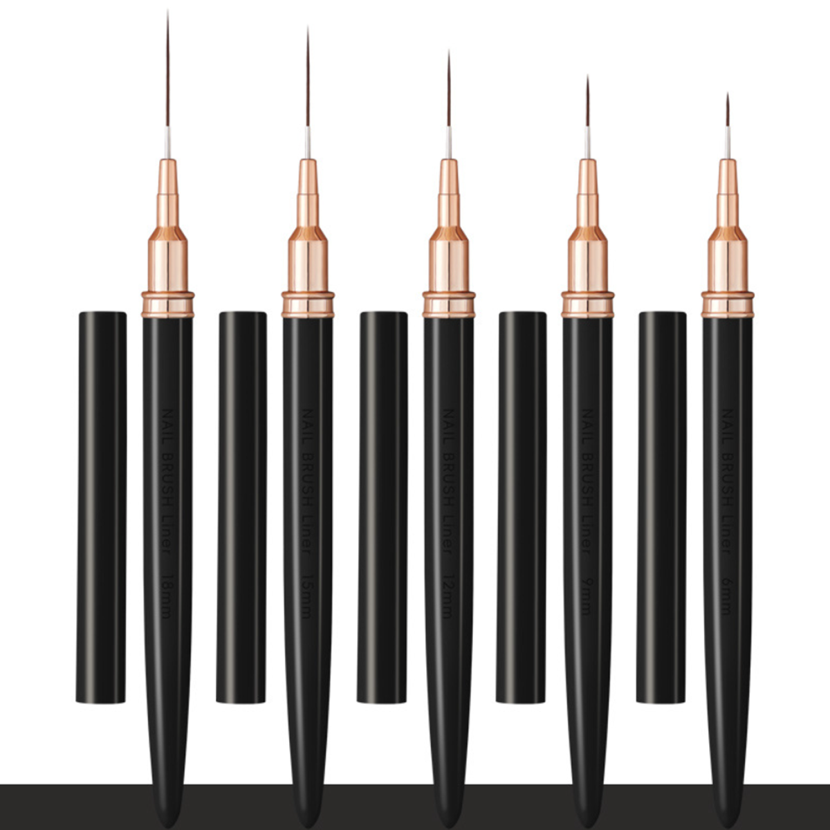 Ensemble complet de 5 tubes noirs