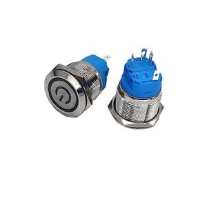 Công tắc nút nhấn điện tử kim loại 22mm IP65 có đèn LED 5 chân, tự khóa/tự phục hồi, nút khởi động tạm thời - Product Image 2