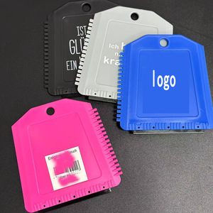Plastic Ice Scraper 12x11.5cm With Hole Printable Logo For Car Use - Product Image 3