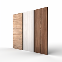 Panneaux muraux décoratifs en bois plastique Oushe Wpc, panneaux muraux intérieurs Wpc, interlam