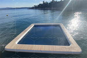 Doppels chicht DWF Drop Stitch Großer aufblasbarer schwimmender Sea Pool Lake Aufblasbarer Wasser Sea Ocean Pool mit Netz - Product Image 4