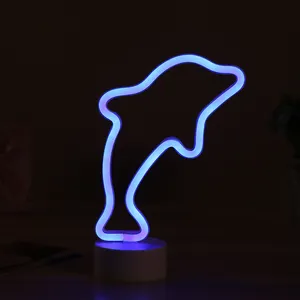 Hot Jual Produk Desktop Dolphin LED Neon Light Terbaik untuk Dekorasi